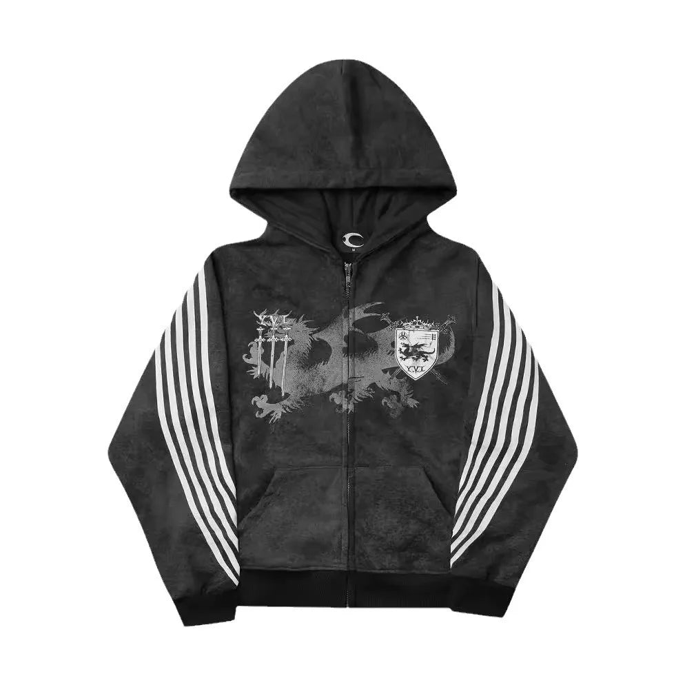 Dark Gothic Long Sleeved Hoodies - Lifestyle