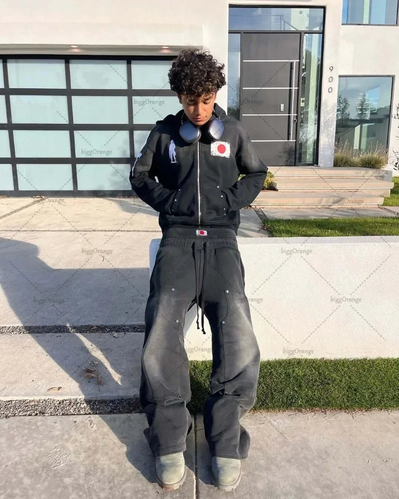 Oversized Hoodie & Wide-leg Pants - Lifestyle