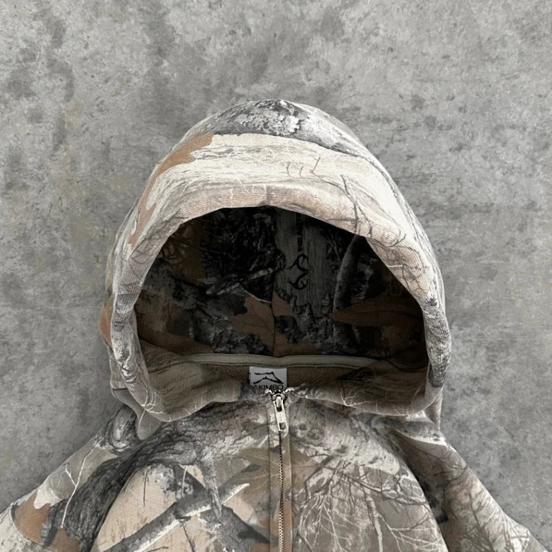 Y2K Retro Camouflage Pattern Sweatshirt & joggers - Lifestyle