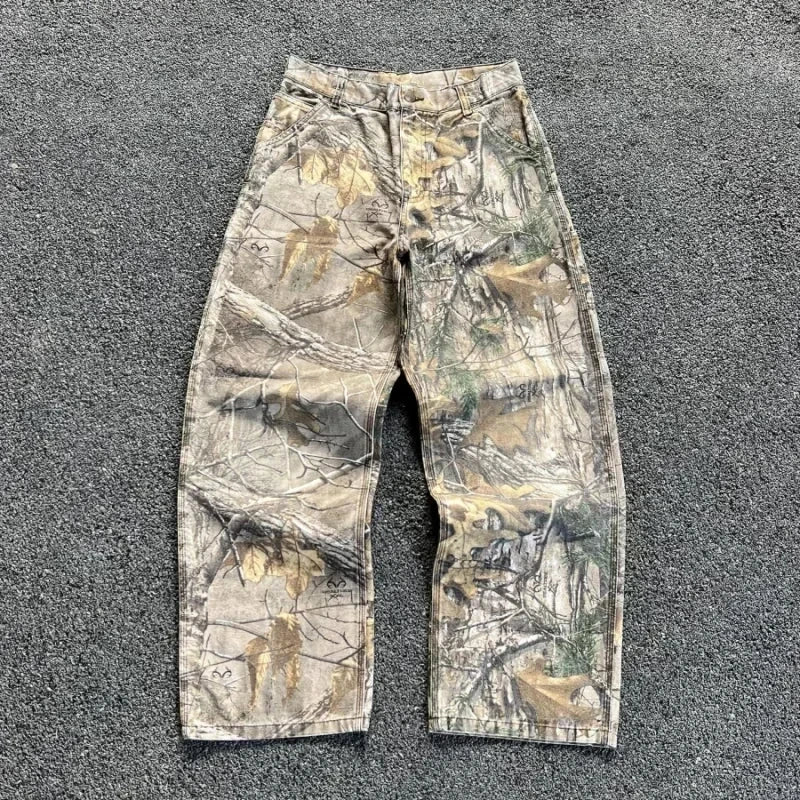 Y2K Retro Camouflage Pattern Sweatshirt & joggers - Lifestyle